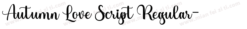 Autumn Love Script Regular字体转换